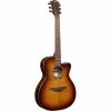 Guitare acoustique folk électro Lag T118ASCE Auditorium Slim Brown Shadow