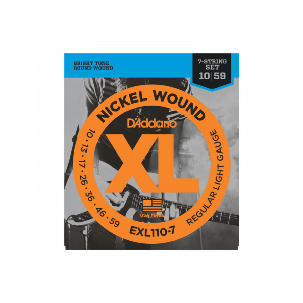 D'Addario Nickel Wound Regular Light 10-59 7 cordes EXL110-7