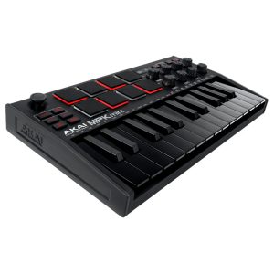 Clavier Maitre 25 mini notes 8 pads écran OLED Akai Pro MPK MINI MK3 Noir