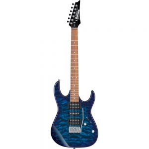 Guitare électrique Ibanez GRX70QA Transparent Blue Burst - FOTELEC