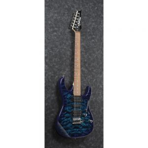 Guitare électrique Ibanez GRX70QA Transparent Blue Burst - FOTELEC