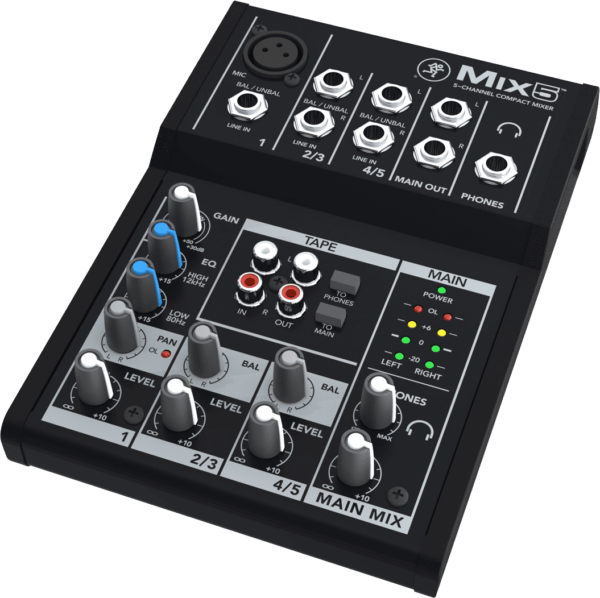 Table de mixage compacte 5 canaux 8 entrées Mackie MIX5