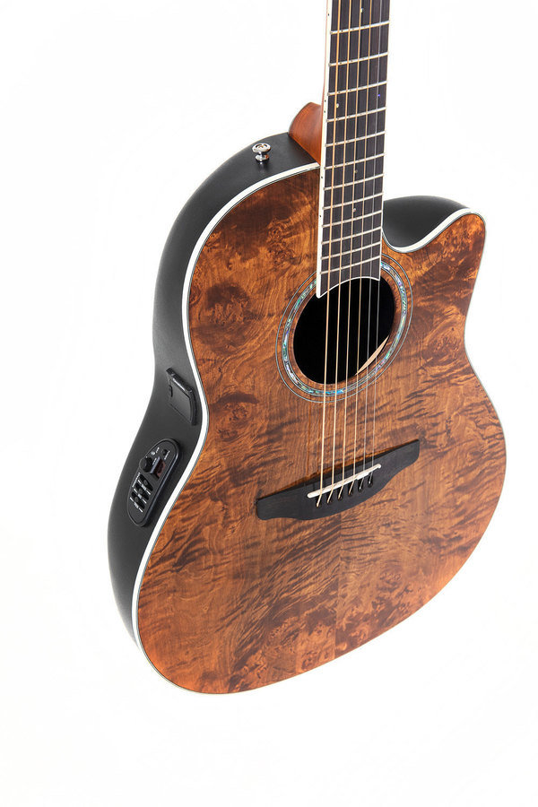 Ovation Celebrity Standard Plus Mid Cutaway Nutmeg Burled Maple CS24P-NBM-G