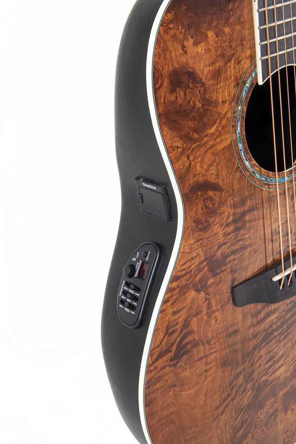 Ovation Celebrity Standard Plus Mid Cutaway Nutmeg Burled Maple CS24P-NBM-G
