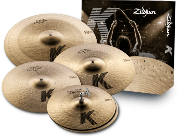 Pack cymbales Zildjan K Custom Set Dark 14"-16"-18"-20" KCD900