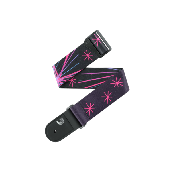 D'Addario Sangle polyester Outrun Neon Stars