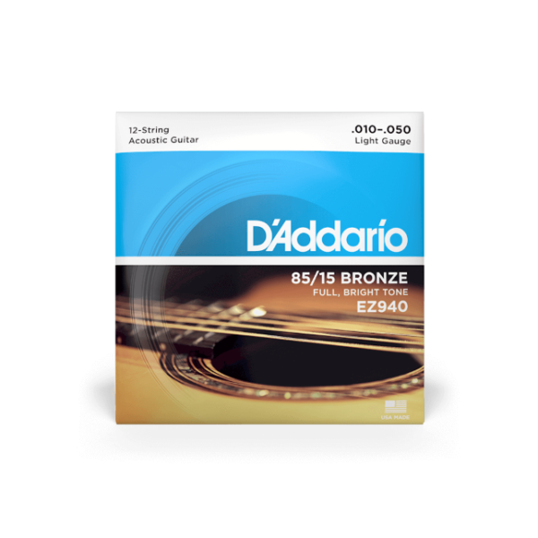 D'Addario Bronze 85/15 - 12 cordes EZ940 Light 10-47