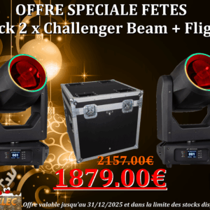 JB Systems Pack 2 x CHALLENGER BEAM + Flight Case