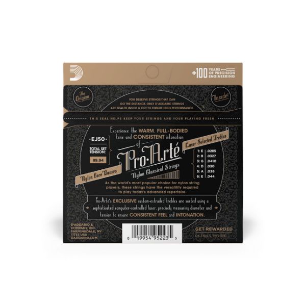 D'Addario EJ50 Pro-Arté Black Nylon Hard Tension – Image 2