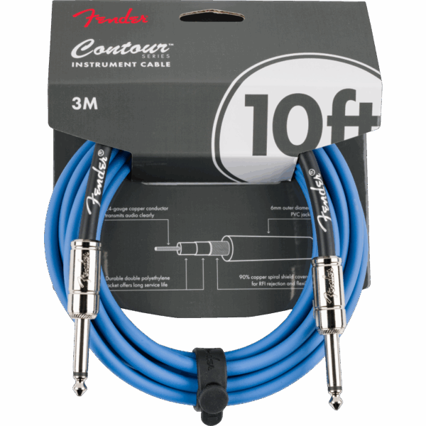 Fender Câble jack / jack  Contour Lake Placid Blue 3m