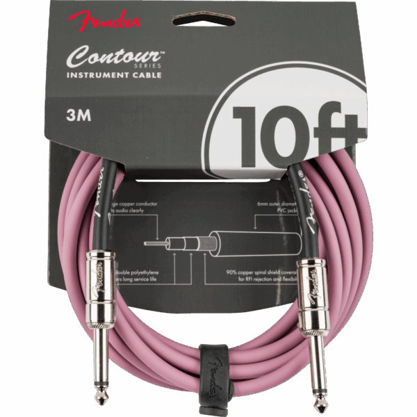 Fender Câble jack / jack  Contour Burgundy Mist 3m