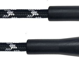 Yellow Cable Jack/Jack gaine tressée gris/noir 6m G66DG