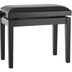 Gewa Banquette Piano DeLuxe Noir mat Assise noire Vinyl 130.001