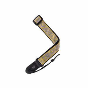 D'Addario Sangle pour ukulélé en jacquard Paisley jaune/mauve 15UKE04