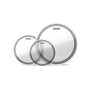 Evan's Packs de peaux de toms transparentes Rock (10", 12" et 16") ETP-EC2SCLR-R